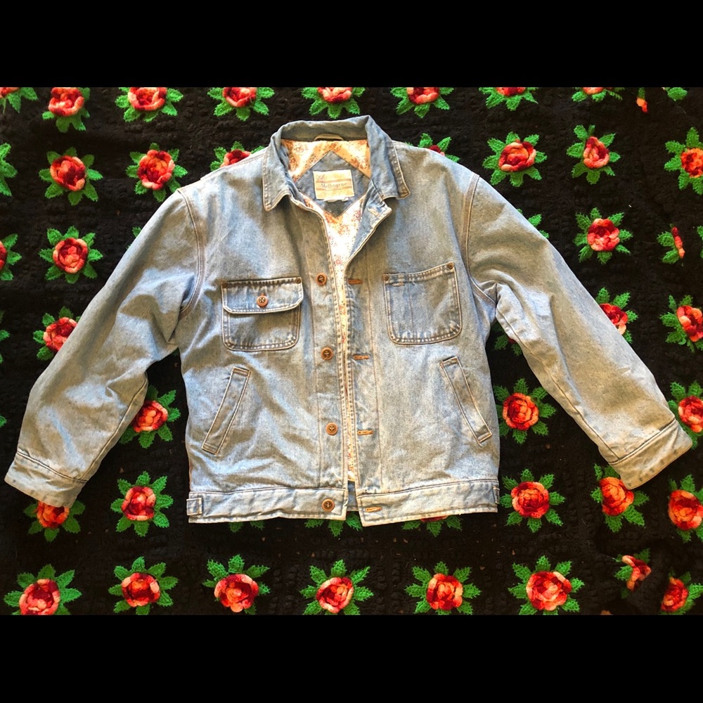 Warm Lined Denim Jacket Medium